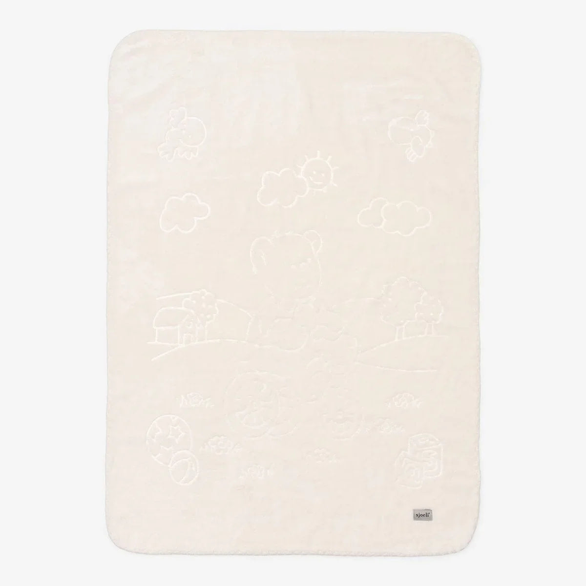 Fleece Reliëf Bear - Cream