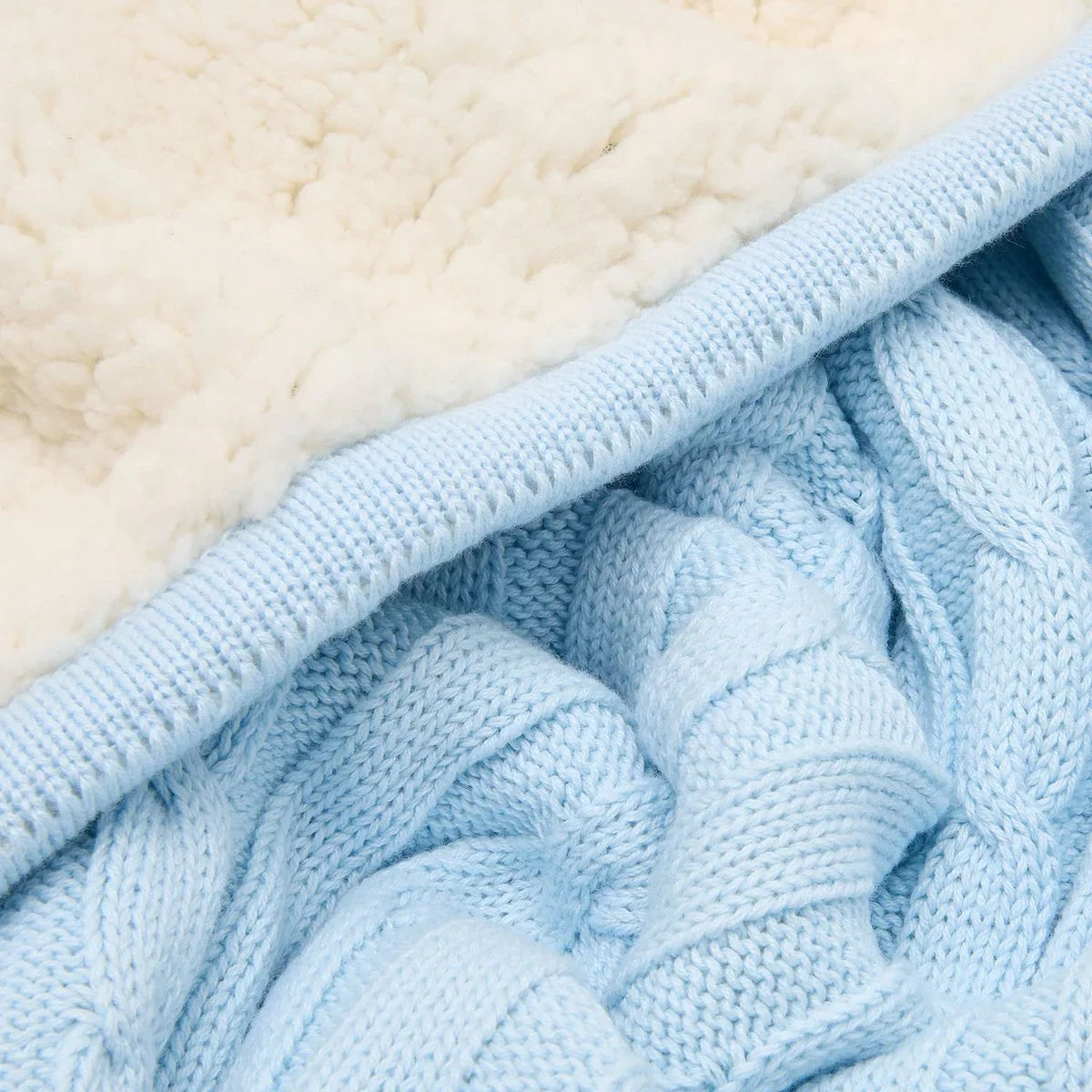 Teddy Knit - Baby Blue